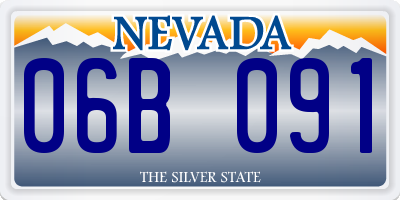 NV license plate 06B091
