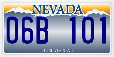 NV license plate 06B101
