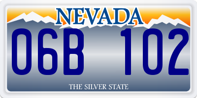 NV license plate 06B102