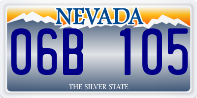 NV license plate 06B105
