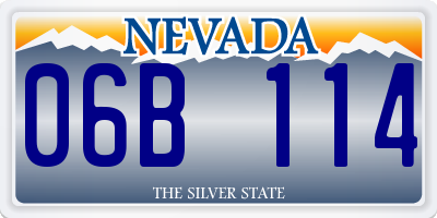 NV license plate 06B114