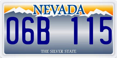 NV license plate 06B115