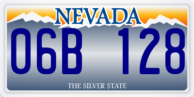 NV license plate 06B128