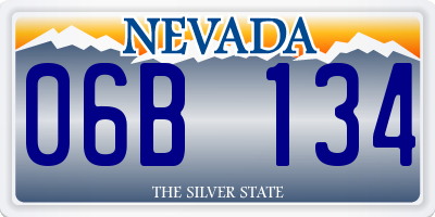 NV license plate 06B134