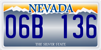 NV license plate 06B136