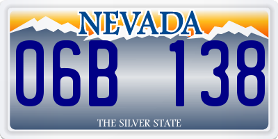 NV license plate 06B138
