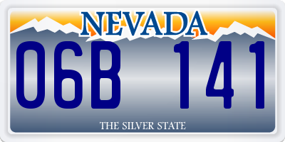 NV license plate 06B141