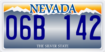 NV license plate 06B142