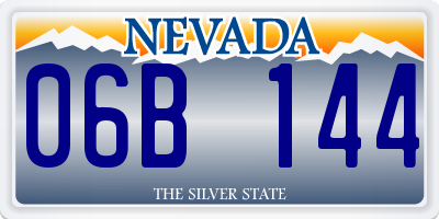 NV license plate 06B144
