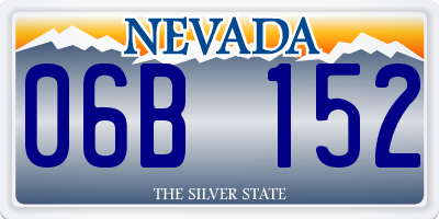 NV license plate 06B152
