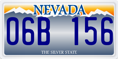 NV license plate 06B156