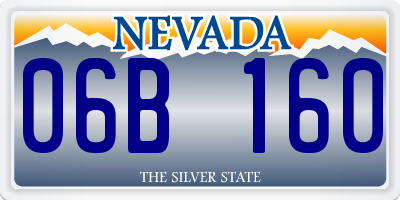 NV license plate 06B160