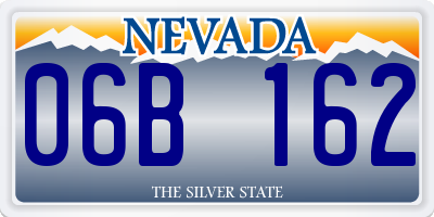NV license plate 06B162