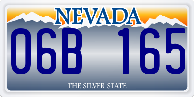 NV license plate 06B165
