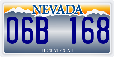 NV license plate 06B168