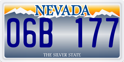 NV license plate 06B177