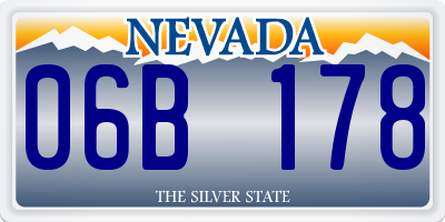 NV license plate 06B178