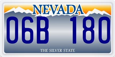 NV license plate 06B180