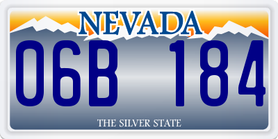 NV license plate 06B184