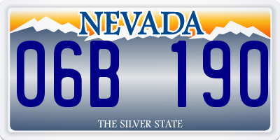 NV license plate 06B190