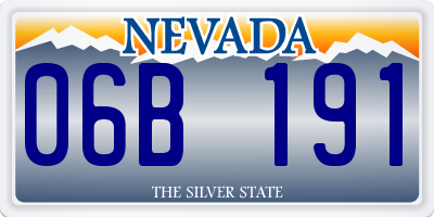 NV license plate 06B191