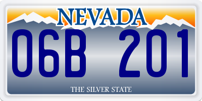 NV license plate 06B201