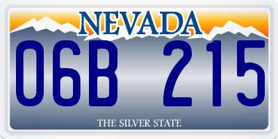 NV license plate 06B215