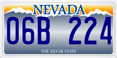 NV license plate 06B224