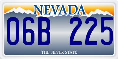 NV license plate 06B225