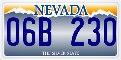 NV license plate 06B230