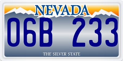 NV license plate 06B233