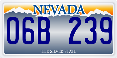 NV license plate 06B239