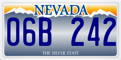NV license plate 06B242
