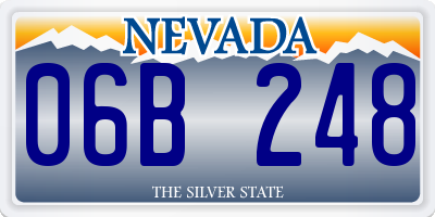 NV license plate 06B248