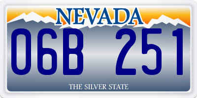 NV license plate 06B251