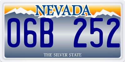 NV license plate 06B252