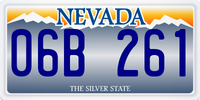 NV license plate 06B261
