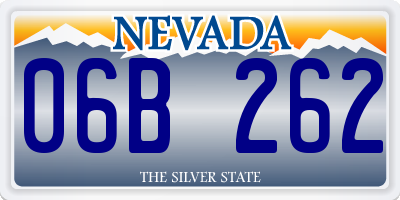 NV license plate 06B262