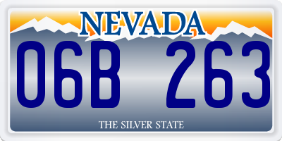 NV license plate 06B263