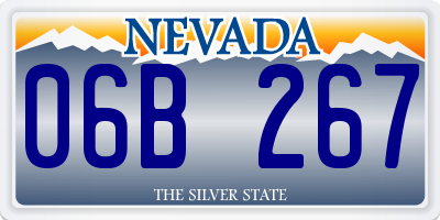 NV license plate 06B267