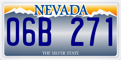 NV license plate 06B271