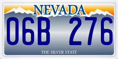 NV license plate 06B276