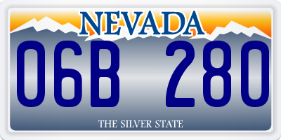 NV license plate 06B280