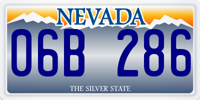 NV license plate 06B286