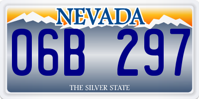 NV license plate 06B297