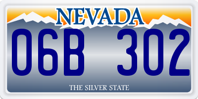 NV license plate 06B302