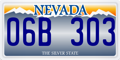 NV license plate 06B303