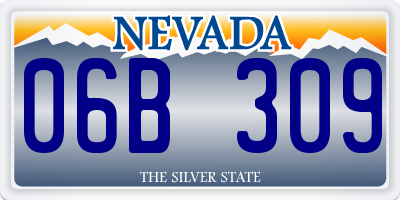 NV license plate 06B309