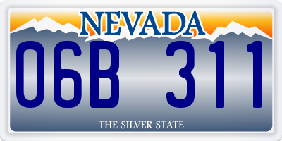 NV license plate 06B311