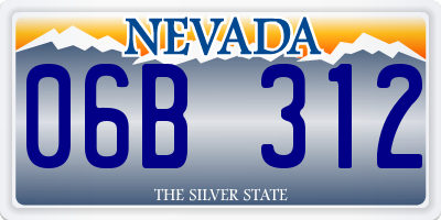 NV license plate 06B312